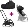 Pack Poussette duo chassis YOYO³ Noir + pack 6+ YOYO³ Noir + nacelle YOYO³ Noir                            de Stokke