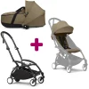 Pack Poussette duo chassis YOYO³ Noir + pack 6+ YOYO³ Toffee + nacelle YOYO³ Toffee                            de Stokke