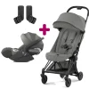 Pack poussette duo Coya Mirage Grey + coque Cloud T i-size Mirage Grey + adaptateurs coque                            de Cybex