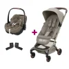 Pack Poussette Duo Fame Cabin Sapphire sand + adaptateurs coque + coque Pebble 360 pro Twillic Truffle                            de Maxi Cosi