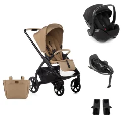 Pack Poussette duo Keep avec coque Kombibaby sesame et base pivotante                            de Jané