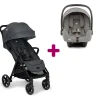 Pack Poussette duo Parcel Lx Ebony + coque I-Snug 2 Pebble                            de Joie