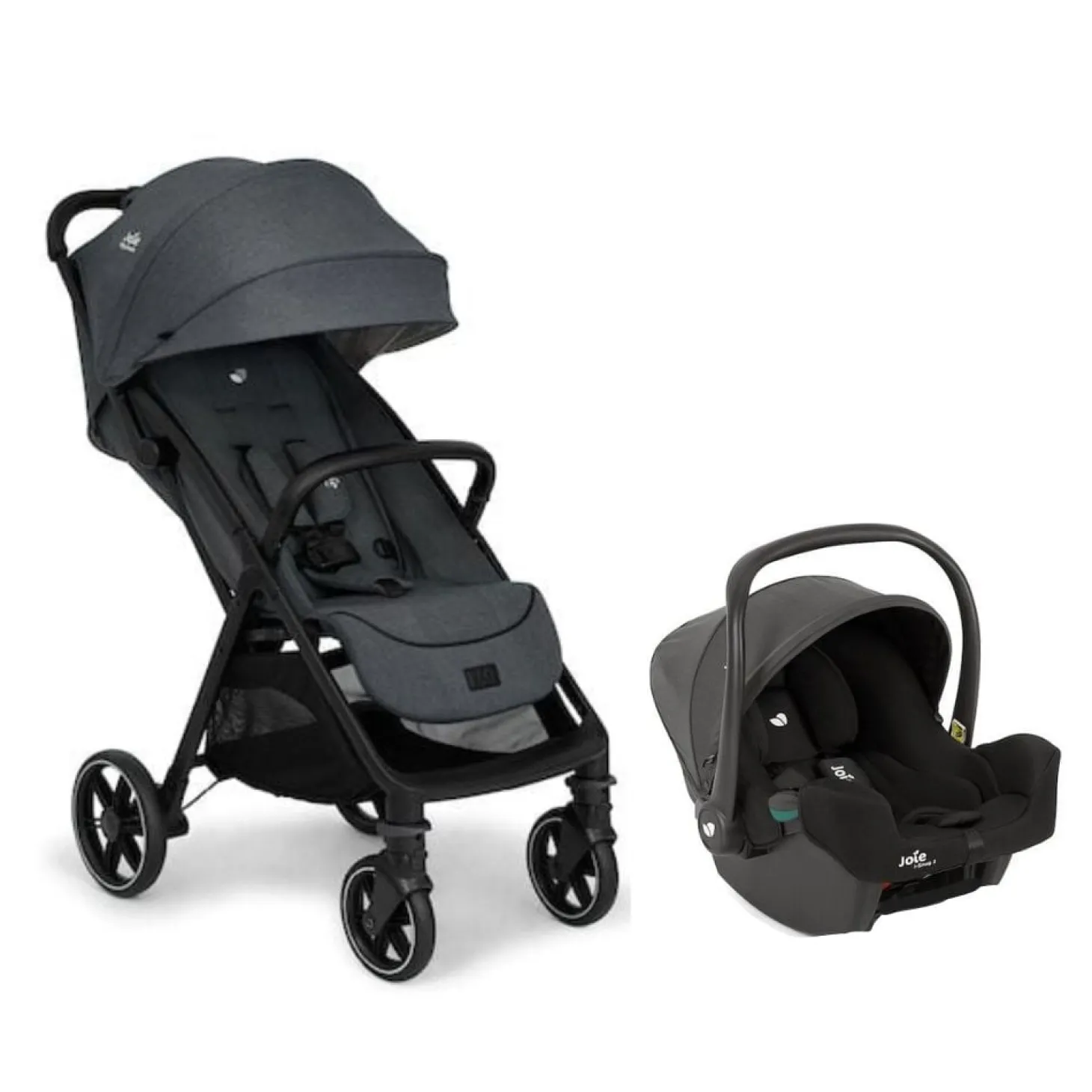 Pack Poussette Duo Parcel Lx Ebony + coque I-Snug 2 Shale de Joie