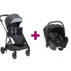 Pack poussette Duo Seety Boston grey + coque Kory Plus air black                            de Chicco