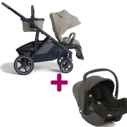 Pack Poussette duo Versiti Sandstone + coque I-Snug 2 Shale                            de Joie