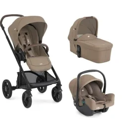 Pack poussette Trio Chrome Cashew + coque1-snug 2 + nacelle chrome                             de Joie