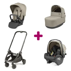 Pack Poussette Trio City Loop + Nacelle Pop Up + Assise + coque primo Viaggio Vanilla Blend                            de Peg Perego