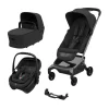 Pack Poussette Trio Fame Cabin Onyx Black + adaptateurs coque Coral + coque Coral Onyx Black + nacelle                             de Maxi Cosi
