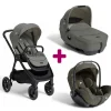 Pack poussette trio Finiti Evergreen + nacelle Calmi Evergreen + coque I-Level pro Evergreen                            de Joie
