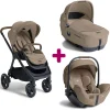 Pack poussette trio Finiti Sandstone + nacelle Calmi Sandstone + coque I-Level pro Sandstone                            de Joie
