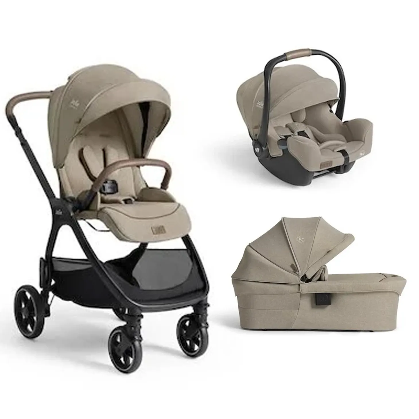 Pack poussette trio Valora Sandstone + coque i-starter + nacelle ramble XL de Joie
