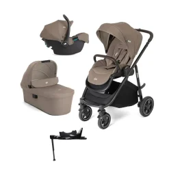 Pack Trio Pousette Versatrax cashew + base isofix pivotante Encore                            de Joie