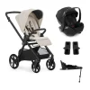 Pack trio Poussette Mumm 5 Sand-li + coque allongeable Kombibaby Matt Black + adaptateur + base pivotante                            de Jané