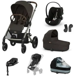 Pack XL Poussette Balios Chocolat Brown + nacelle + coque G plus + base G3 + accessoires                            de Cybex