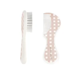 Pasito a Pasito Brosse et peigne Carreaux Rose