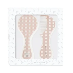 Pasito a Pasito                    Brosse et peigne Carreaux    Rose