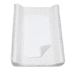 Pasito a Pasito Matelas à langer avec housse Home Little Bloom Fleurs Gris