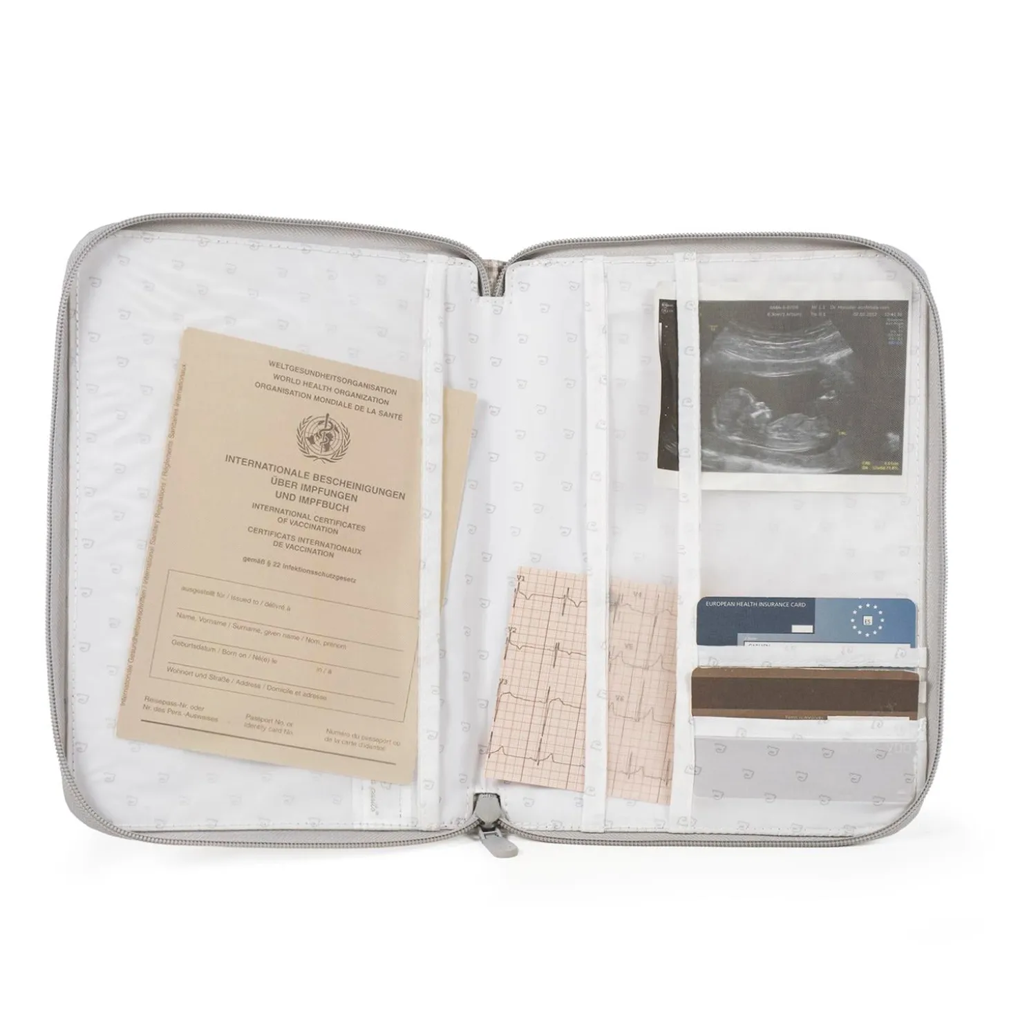 Pasito a Pasito Protège Carnet de Santé Little Bloom Vichy Gris