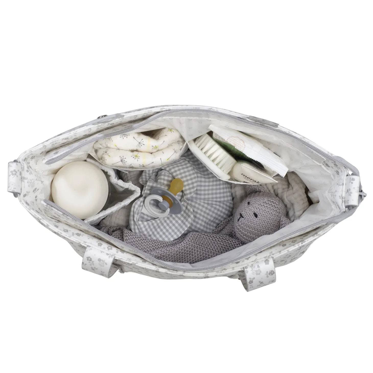 Pasito a Pasito Sac Crossbody Little Bloom Fleurs Gris
