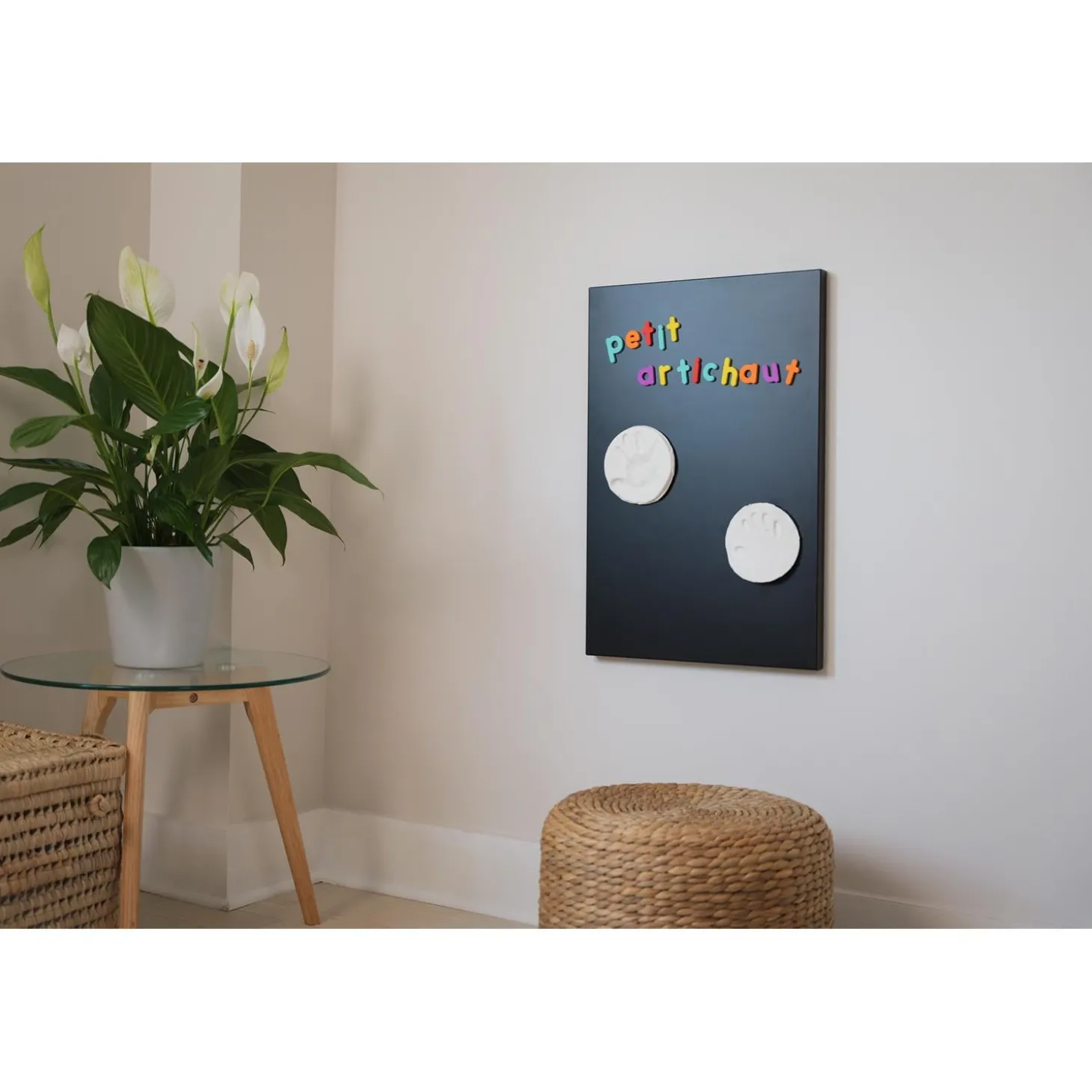 Petit Artichaut 2 Magnets Empreinte Blanc