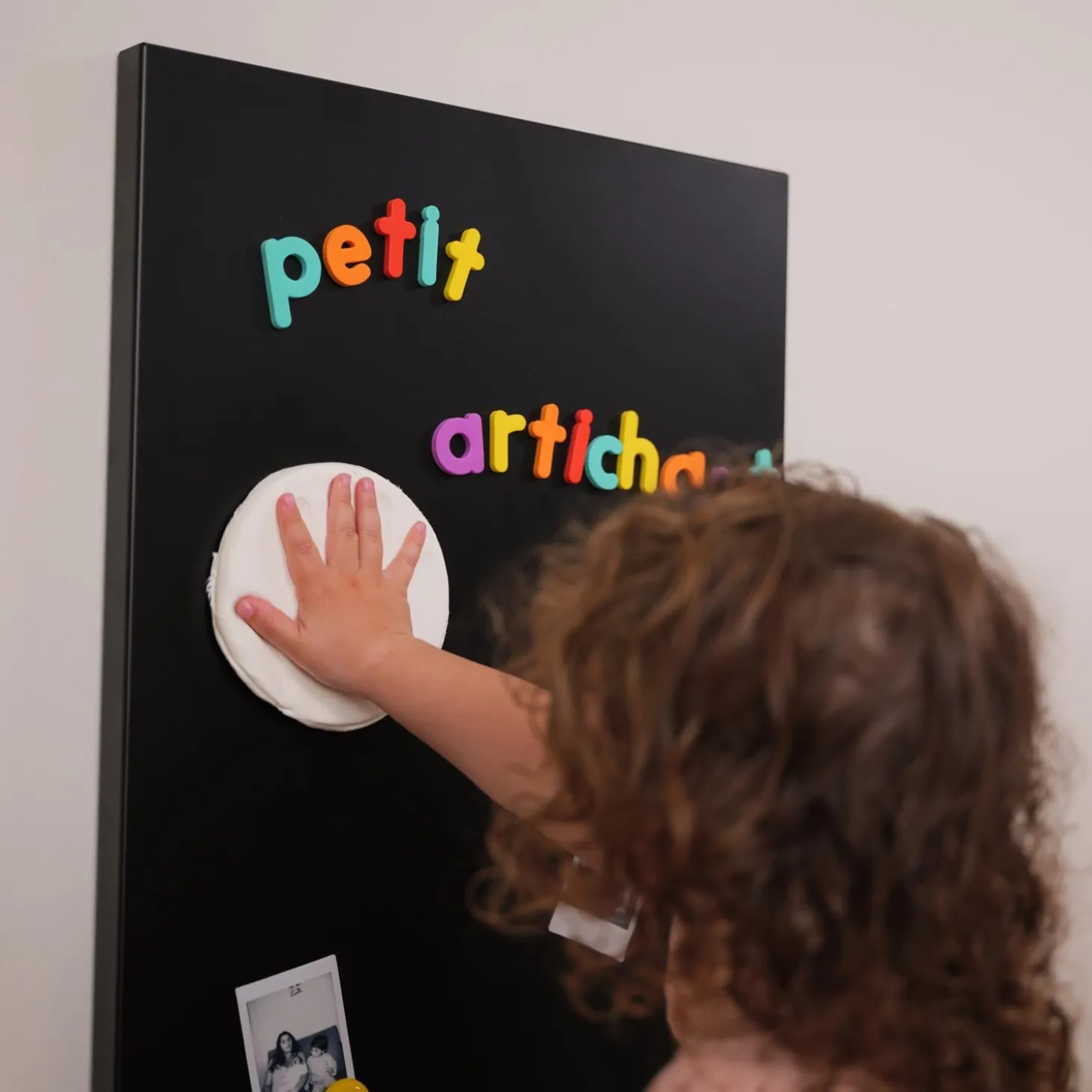 Petit Artichaut 2 Magnets Empreinte Blanc