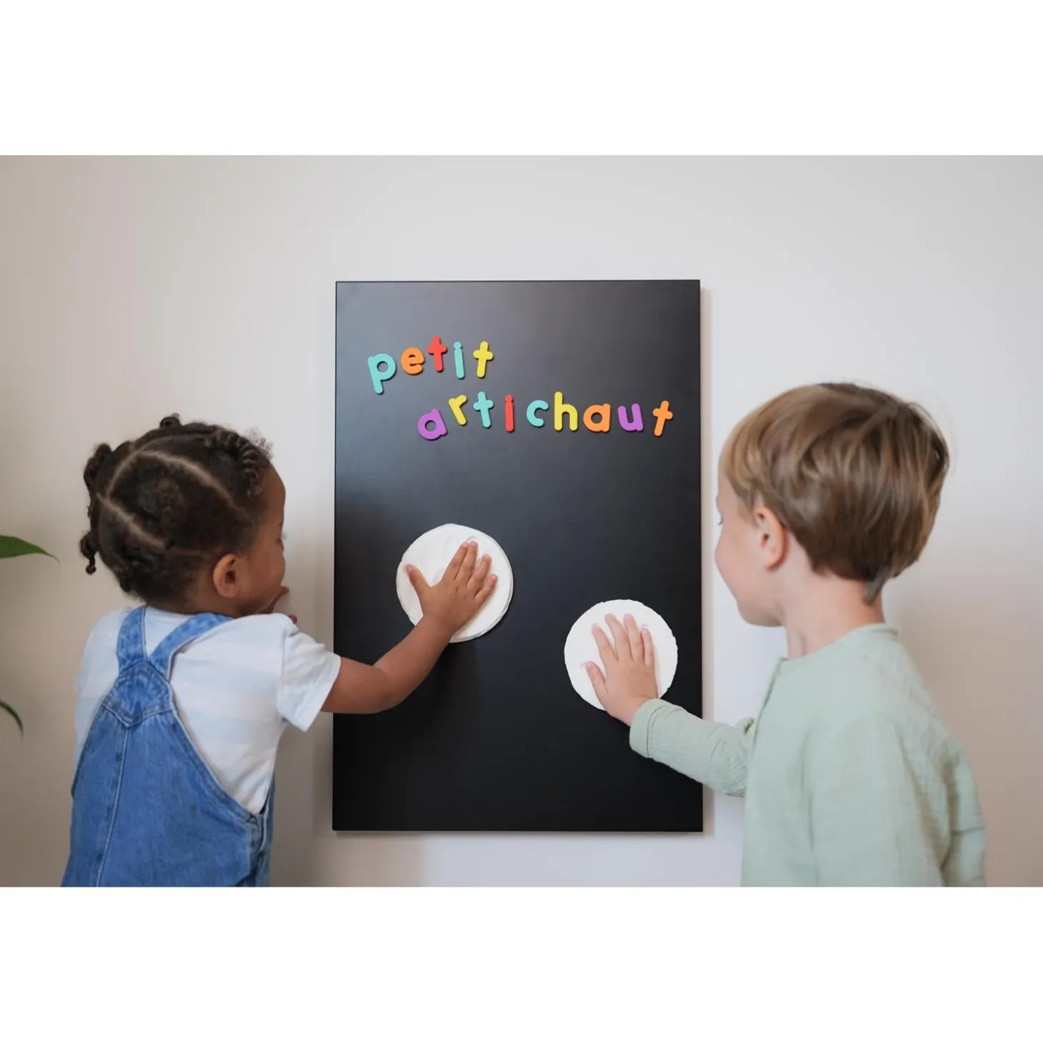 Petit Artichaut 2 Magnets Empreinte Blanc