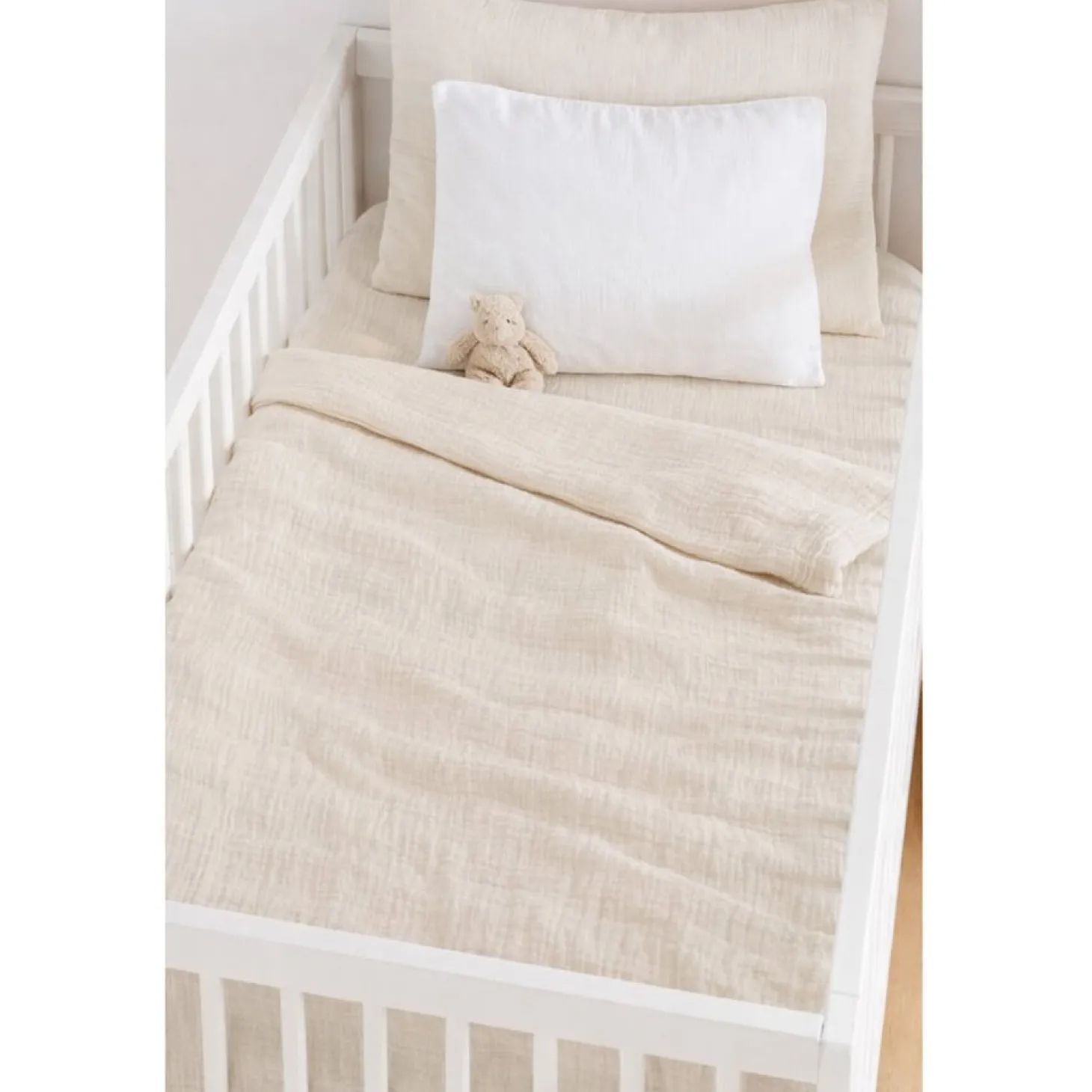 Petit à petit Parure Housse de Couette +Taie Beige 70x140 cm