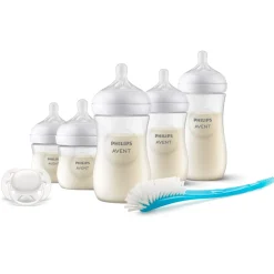 Philips Avent                    Coffret biberons + 1 sucette ultra-douce 0-6 mois + 1 goupillon