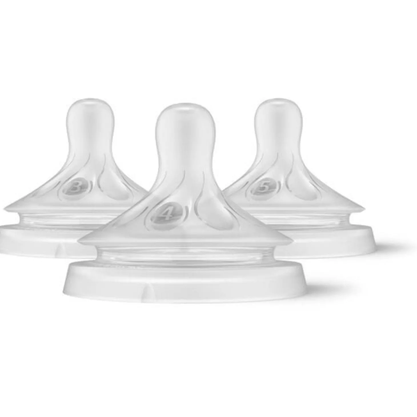 Philips Avent Pack de 3 tétines Natural Response Blanc Débits 3,4,5