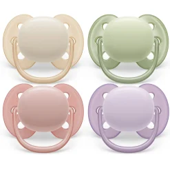 Philips Avent                    2 Sucettes Ultra Soft    Vert/Orange            18 mois
