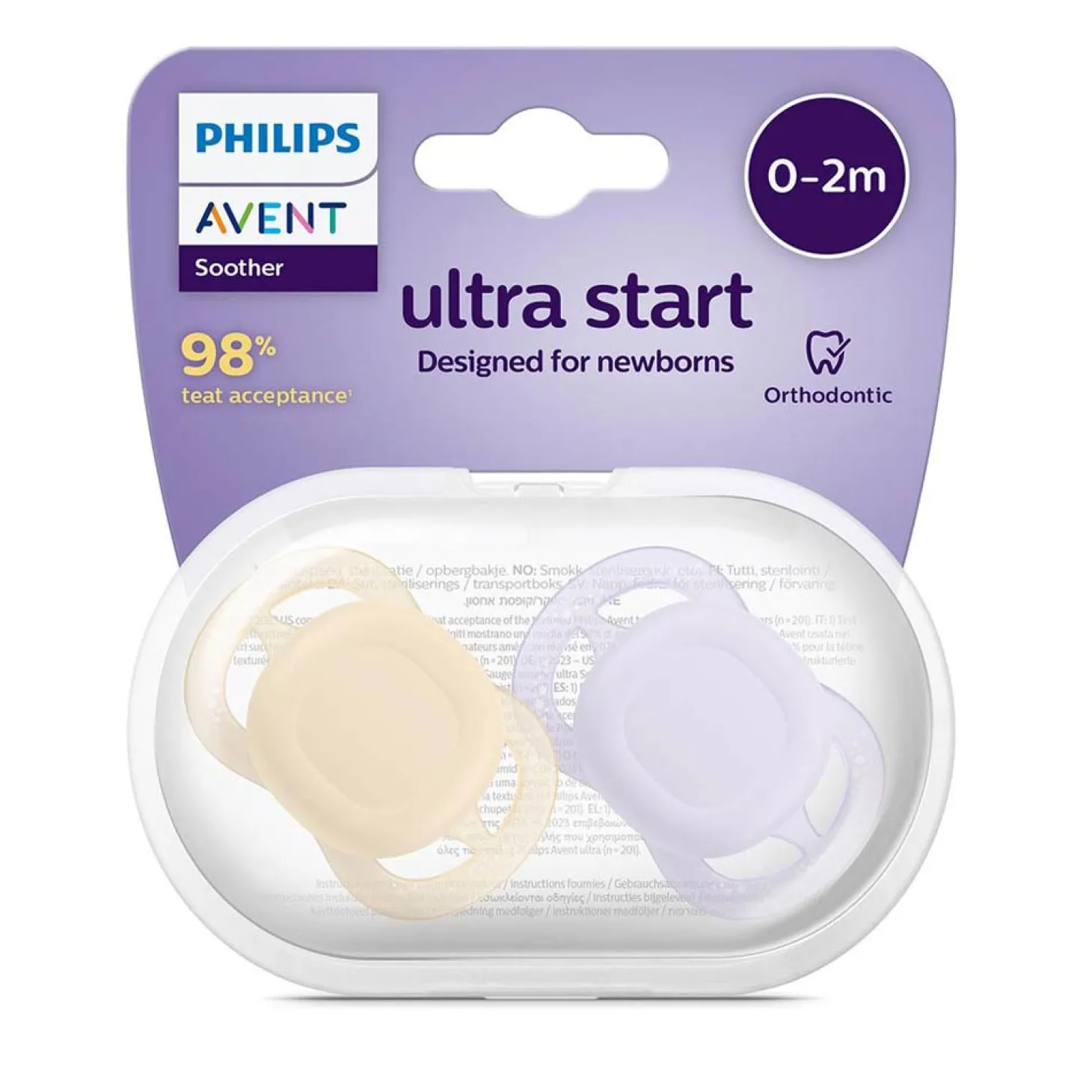 Philips Avent Sucettes Ultra start x2 Pastel 0-2 mois