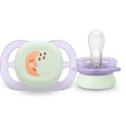 Philips Avent Sucettes Ultra start x2 Pastel night 0-2 mois