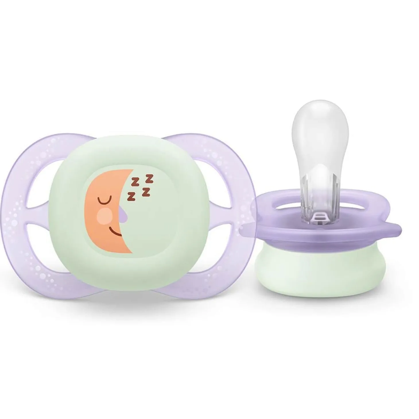 Philips Avent Sucettes Ultra start x2 Pastel night 0-2 mois