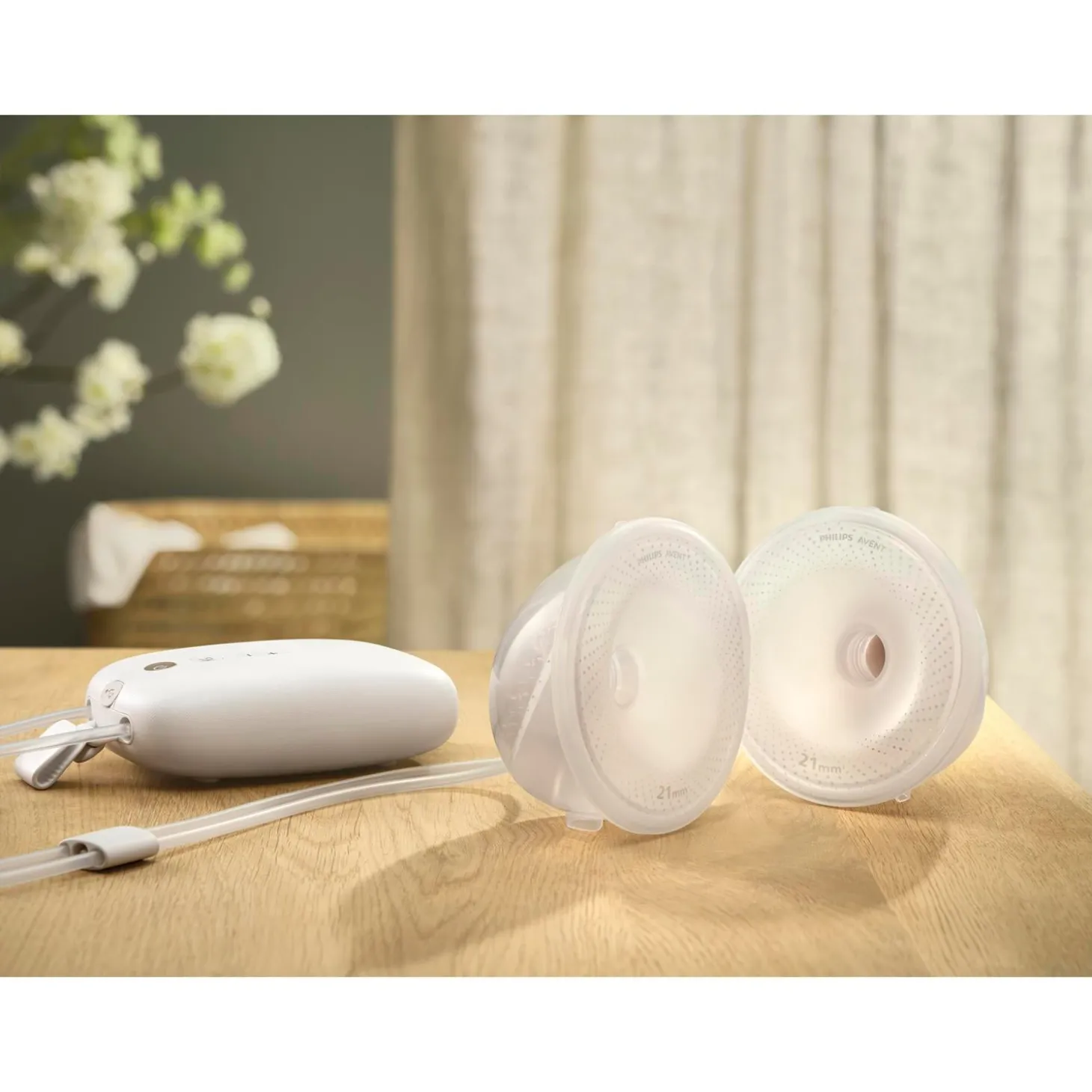 Philips Avent Tire-lait mains libres + biberon et sachet de lait Blanc