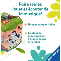 Play+ Cube d'activités sonore Les Animaux Sauvages 6-24 mois