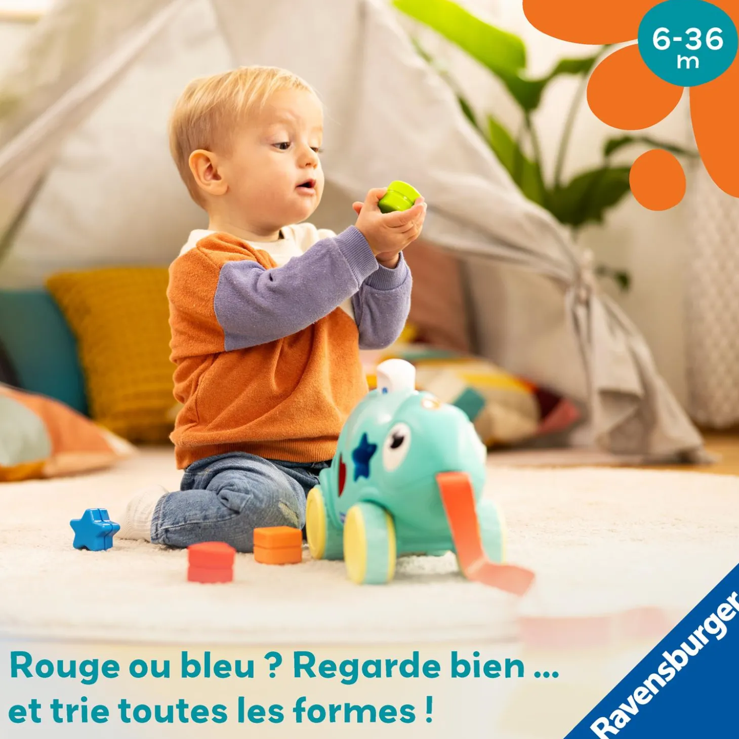 Play+ Jouet Caméléon lumineux Bleu