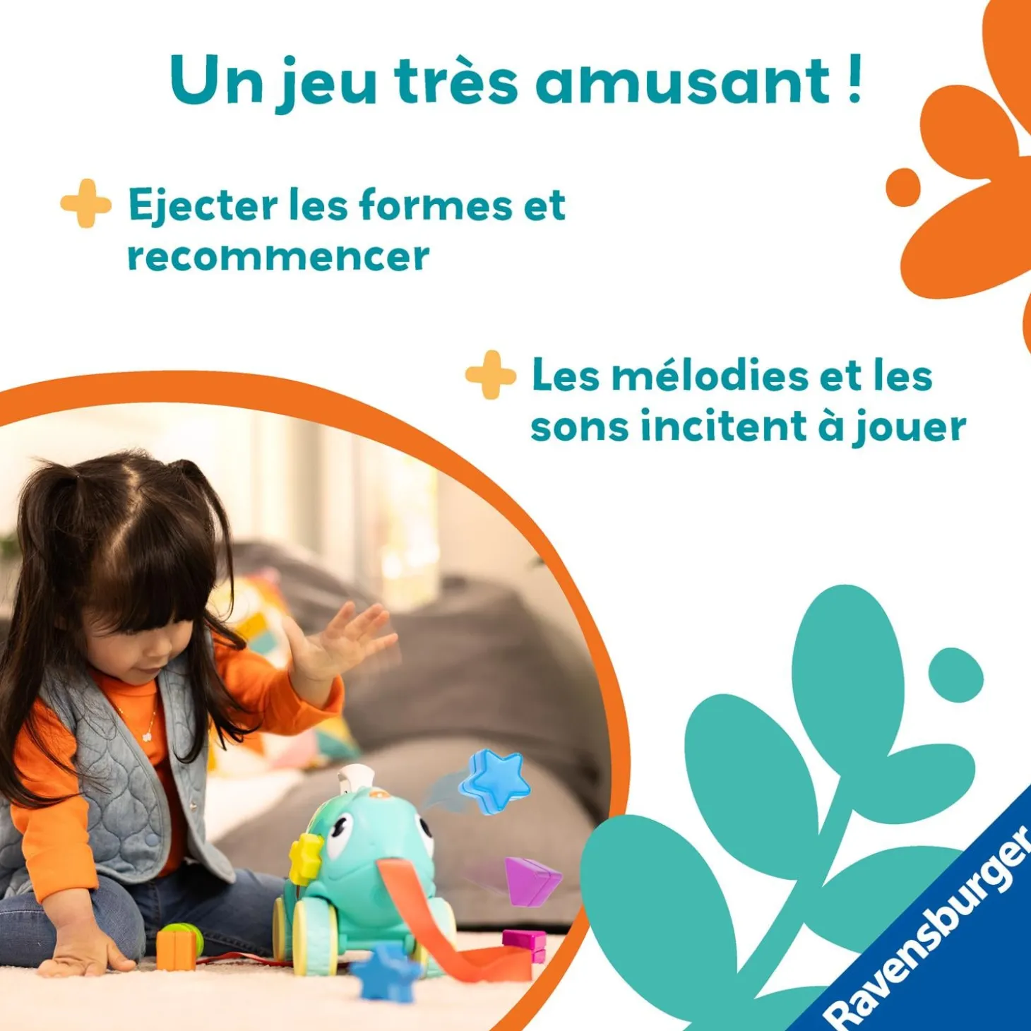 Play+ Jouet Caméléon lumineux Bleu