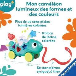 Play+ Jouet Caméléon lumineux Bleu
