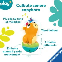 Play+ Jouet Culbuto sonore Capybara Orange