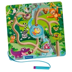 Play+                    Labyrinthe magnétique en bois dans la jungle    Multicolore