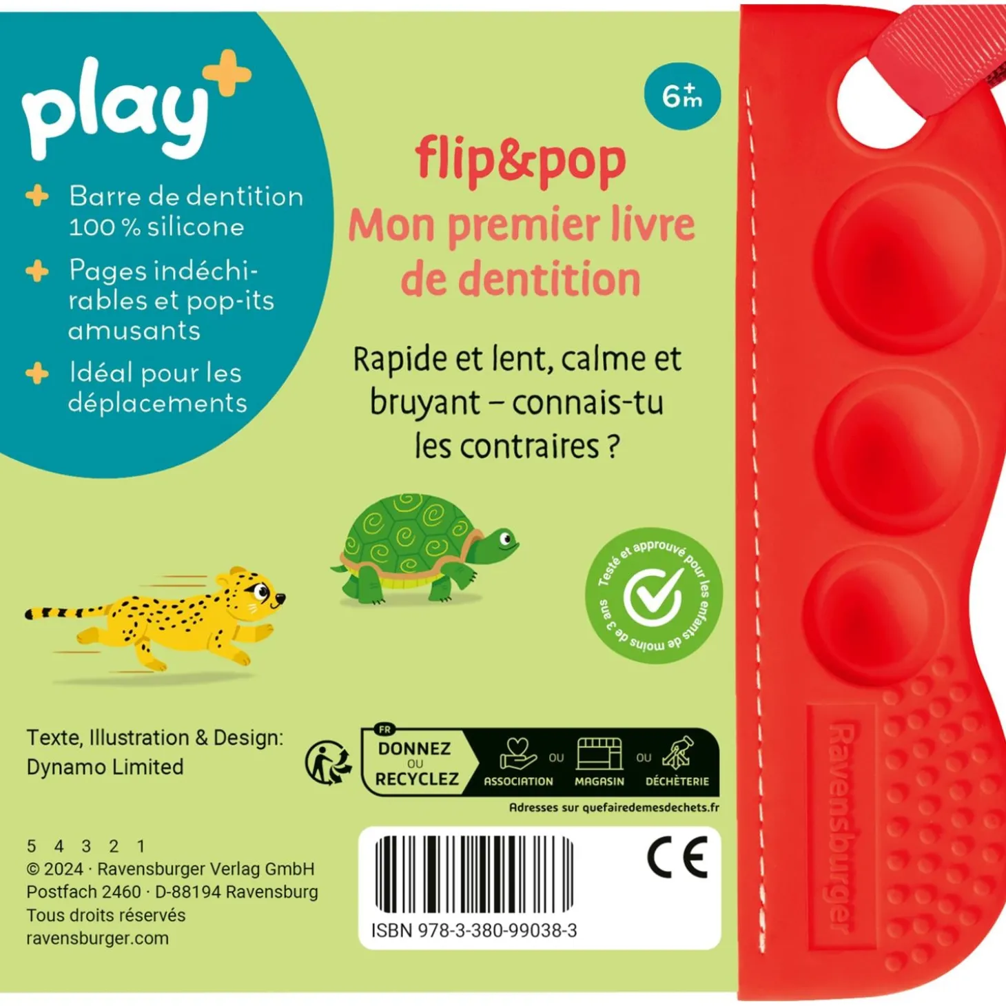 Play+ Livre Flip & pop Les Contraires Multicolore