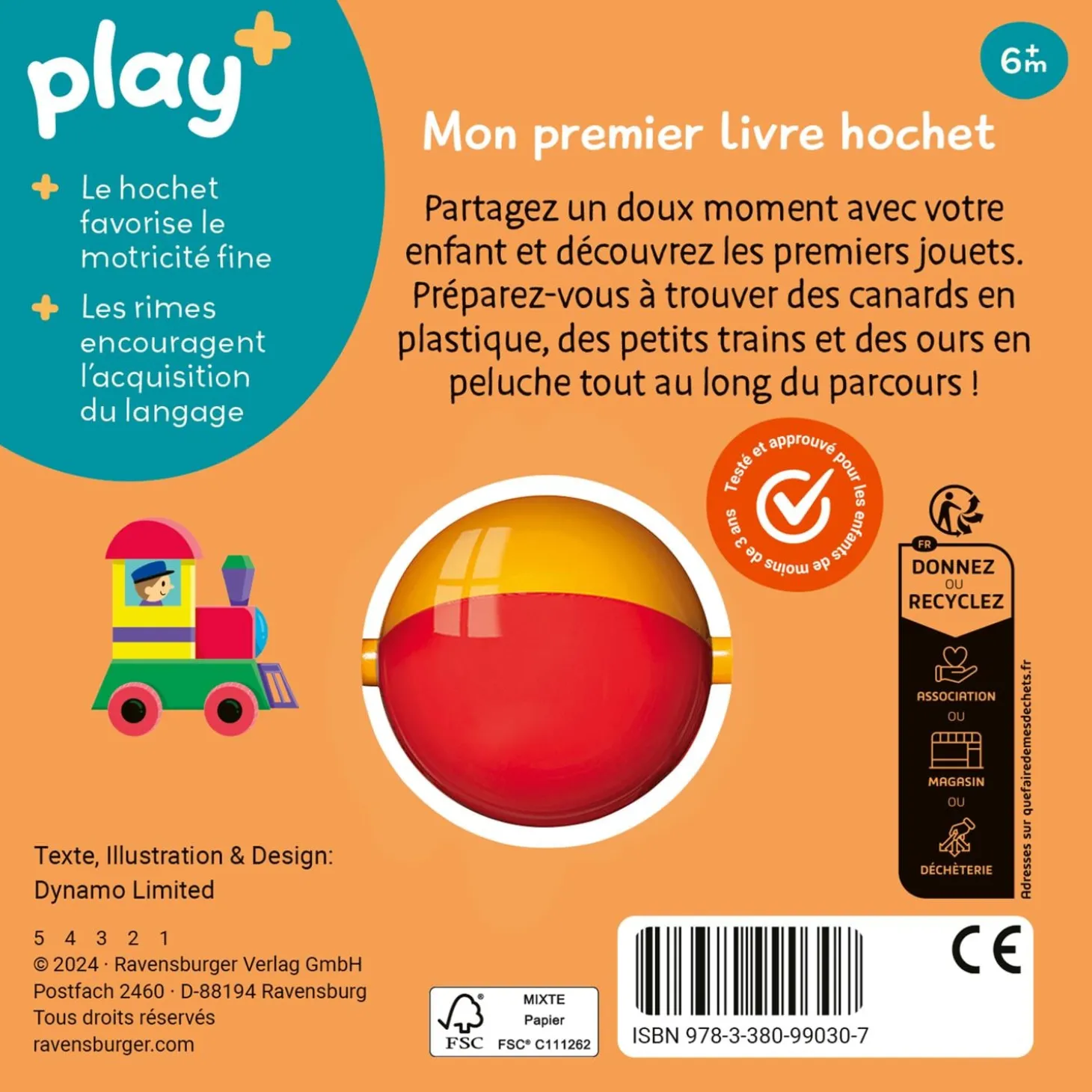 Play+ Livre hochet Mes Premiers Jouets Multicolore