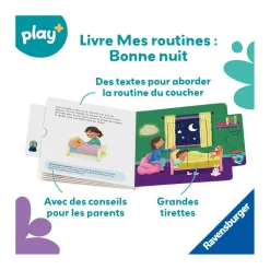 Play+                    Livre Mes routines    Bonne Nuit Multicolore