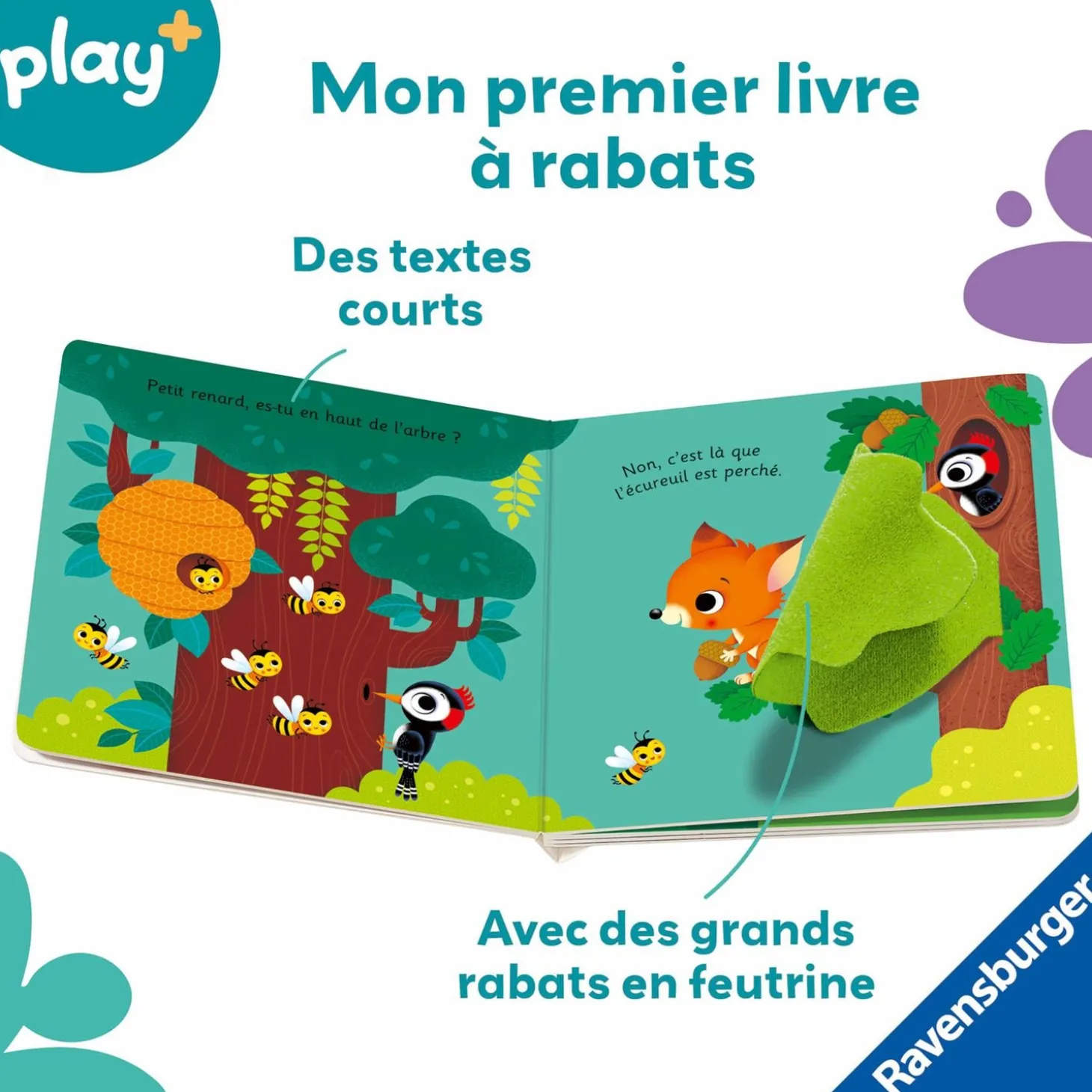 Play+ Livre Peux-tu me trouver ? Petit renard Multicolore