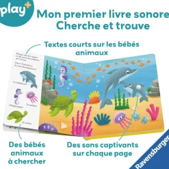 Play+ Livre sonore cherche et trouve Les Bébés Animauxmulticolore