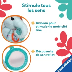 Play+ Peluche d'activité Elephant Multicolore