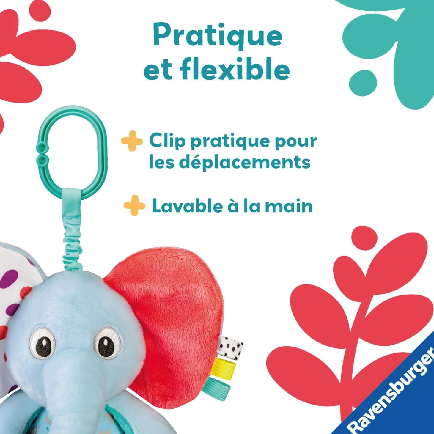 Play+ Peluche d'activité Elephant Multicolore