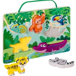 Play+                    Puzzle sensoriel dans la jungle    Multicolore