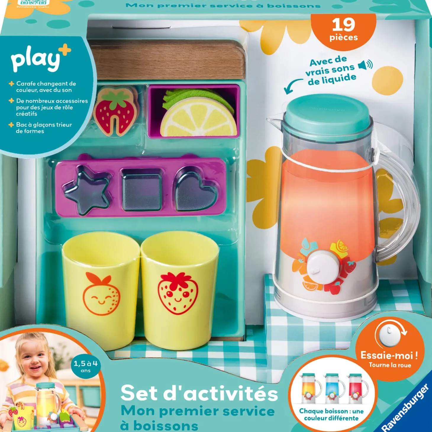 Play+ Set d'activités Mon premier service à boissons Multicolore