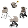 Poussette Aptica chassis Palladio Black , System Quattro  Darwin Recline Vicuna Beige                            de Inglesina